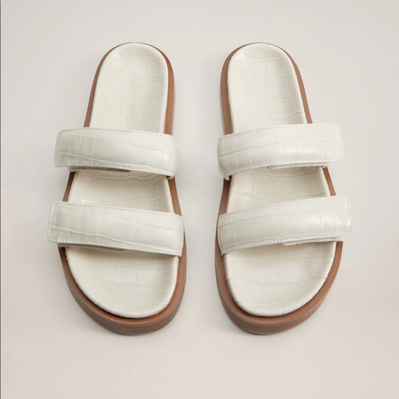 Mango croc effect sandals bloggers favorite